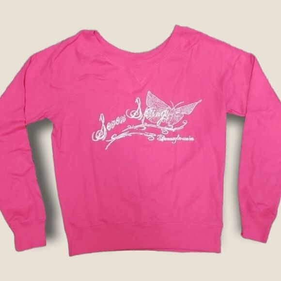 VAIL RESORTS SEVEN SPRINGS SKI RESORT PINK SWEATSHIRT, SIZE XL - Picture 1 of 4